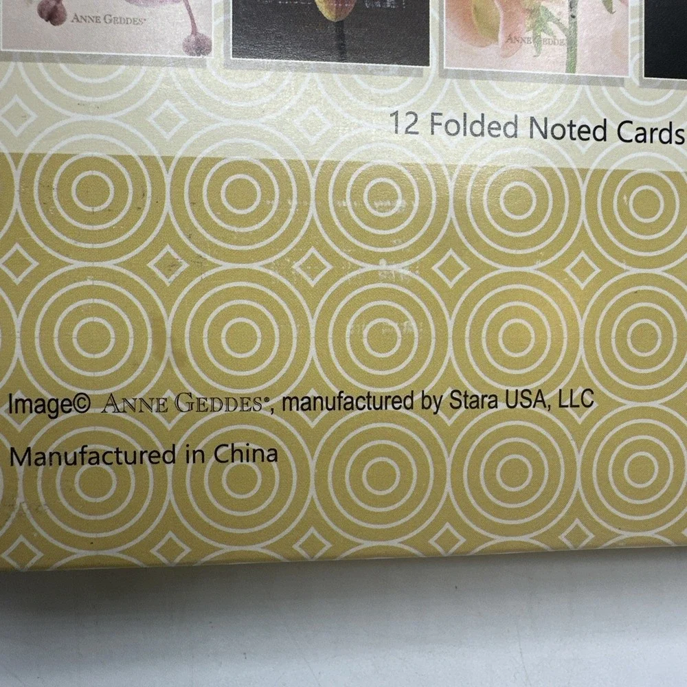Anne Geddes 12 Folded Noted Cards And Envelopes. 6 Different‎ Pictures. New